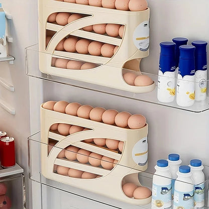 Organizador de Huevos con Ruedas para Nevera (24 uds)