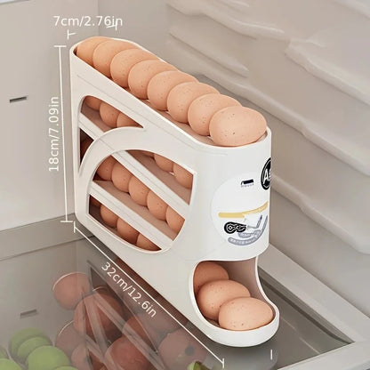 Organizador de Huevos con Ruedas para Nevera (24 uds)