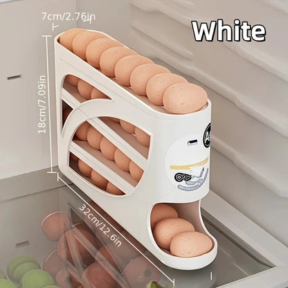 Organizador de Huevos con Ruedas para Nevera (24 uds)