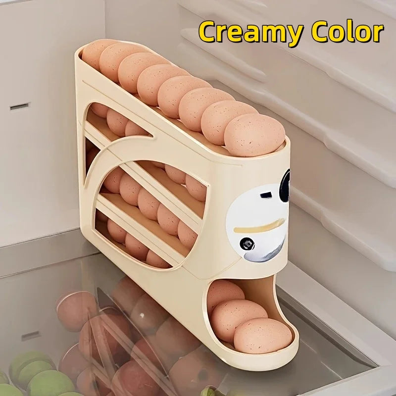 Organizador de Huevos con Ruedas para Nevera (24 uds)