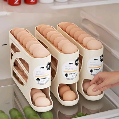 Organizador de Huevos con Ruedas para Nevera (24 uds)