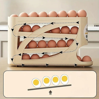 Organizador de Huevos con Ruedas para Nevera (24 uds)