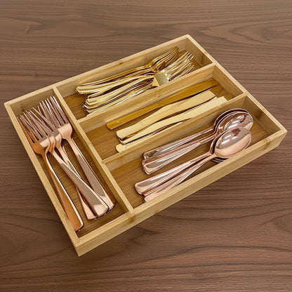 Bandeja organizadora de cubiertos de bambú Calma Home